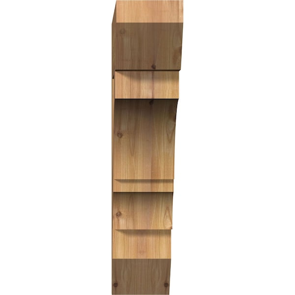 Balboa Slat Smooth Bracket, Western Red Cedar, 5 1/2W X 26D X 26H